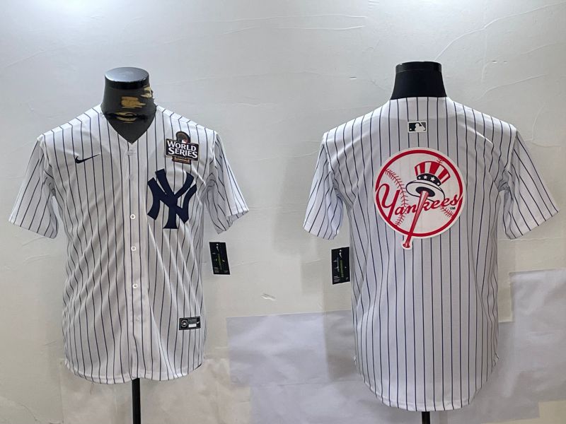 Men New York Yankees Blank White stripe Game 2024 Nike MLB Jersey style 1027->new york yankees->MLB Jersey